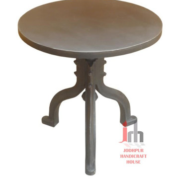 Table ronde en métal rond